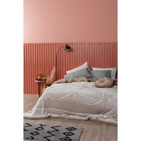 Κουβερτοπάπλωμα yπέρδιπλο 220x240 palamaiki comforter collection neve sherpa