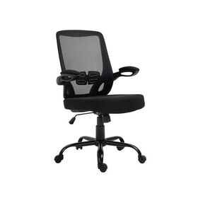 Bf2930w Πολυθρόνα Γραφείου Ανακλινόμενα Μπράτσα - Μέταλλο Βάση - mesh - Ύφασμα Μαύρο 60x62x99/109cm