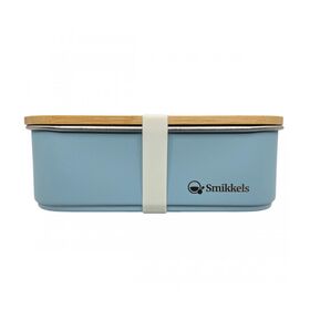 Lunchbox με Καπάκι από Bamboo 900ml Μπλε