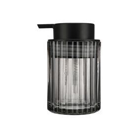 Estia Αντλια Σαπουνιου Alivio Γυαλινη Αναγλυφη 300ml 7.8x12.5cm Μαυρη
