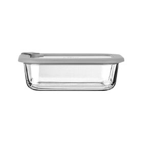 Estia Φαγητοδοχειο Colorseal Γυαλινο 640ml 18.9x14.5x6.7 με Καπακι Σιλικονης Γκρι