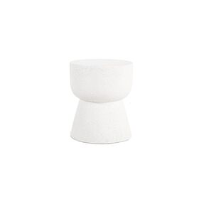 Σκαμπό Rieti Terazzo White Round (37x37x48) Soulworks 0800045