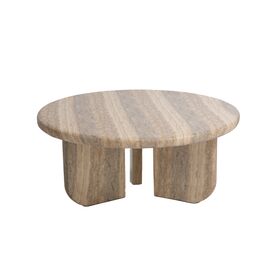 Τραπέζι Καθιστικού Frey Travertine (91x91x38) Soulworks 0910011