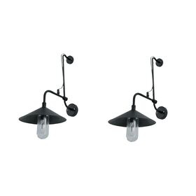 Wl111064 (X2) dim Packet Metal Black Adjustable Wall Lamp+