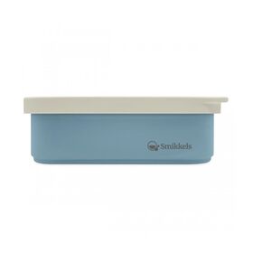 Lunchbox Μεταλλικό 900 ml Μπλε με Καπάκι Σιλικόνης Smikkels