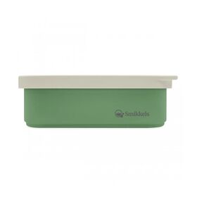 Lunchbox Μεταλλικό 900 ml Πράσινο με Καπάκι Σιλικόνης Smikkels