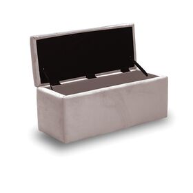 Lido Σκαμπο Velvet Beige με Αποθ. Χωρο 101x41x42εκ.