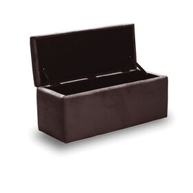 Lido Σκαμπο Velvet Brown με Αποθ. Χωρο 101x41x42εκ.