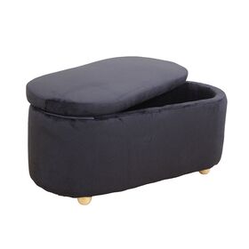 Foster Σκαμπο Velvet Black με Αποθ. Χωρο 99χ45x45εκ.