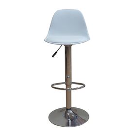Σκαμπό Μπάρ 2τμχ Bar92 White Pu/pp 37x33x102εκ.