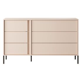 Συρταριέρα Dast Μπεζ με 6 Συρτάρια 137x81x39cm