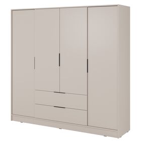 Ντουλάπα Kelly Λευκό Σαμπανί 206x200x51cm