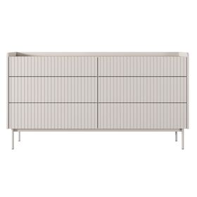 Συρταριέρα Level Μπεζ με 6 Συρτάρια 153x82x38cm