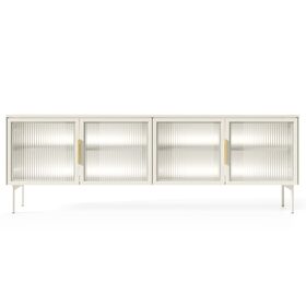 Έπιπλο Τηλεόρασης Lumi Λευκό Kazmir 181x82x39cm