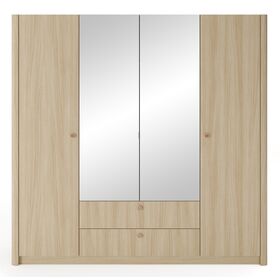 Ντουλάπα Viki Φυσικό dab Barista 213x208x54cm