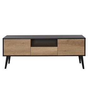 Έπιπλο Τηλεόρασης Retro Plus Ανθρακί+ Καρυδιά 160x58x41cm