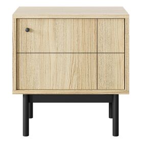 Κομοδίνο Japandi Φυσικό dab Linea 53x56x39cm