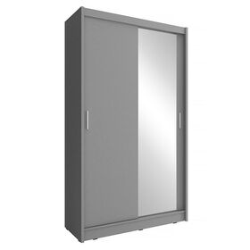 Ντουλάπα Συρόμενη Maja-1 Χρώμα Γραφίτης 130x200x62 cm