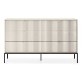 Συρταριέρα Nova Λευκό Kazmir + Ανθρακί 154x91x39cm