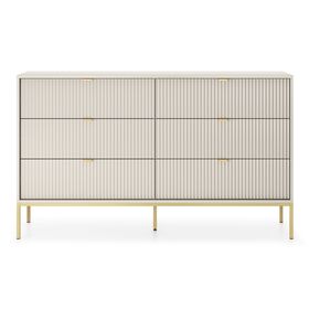 Συρταριέρα Nova Λευκό Kazmir + Χρυσό 154x91x39cm