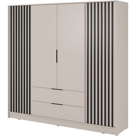 Nτουλάπα Τετράφυλλη Nelly Λευκό Άμμου 206x200x51cm