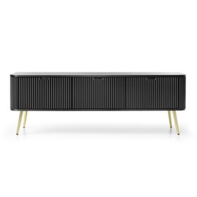 Έπιπλο Τηλεόρασης Zova Ανθρακί + Χρυσό 168x57x39cm