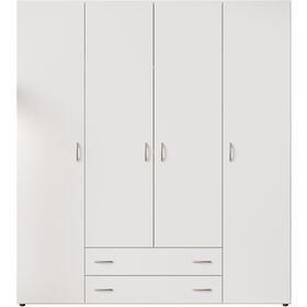 Ντουλάπα  Α_base Λευκή με Συρτάρια 160x177x52cm