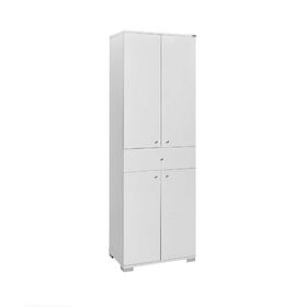 Ντουλάπα Δίφυλλη Diamond Λευκό+λευκό High Gloss 60x187x38cm