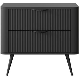 Κομοδίνο Lante Ανθρακί 63x55x38cm
