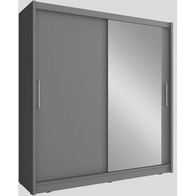 Ντουλάπα Συρόμενη Maja 1 Χρώμα Γραφίτης 200x214x62cm