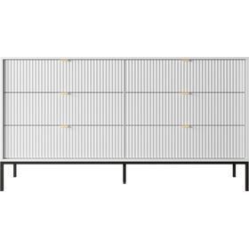 Συρταριέρα Nova Χρώμα Λευκό με 6 Συρτάρια 154x91x39cm