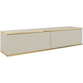 Κρεμαστό Έπιπλο Τηλεόρασης Oro_mdf Μπεζ 135x30x32cm