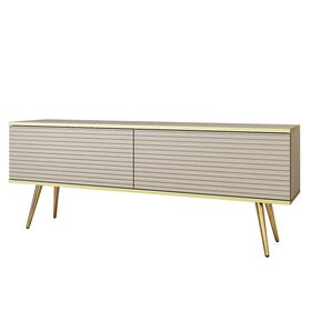 Έπιπλο Τηλεόρασης Oro_mdf Μπεζ + Χρυσό 135x53x32cm