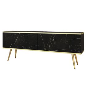 Έπιπλο Τηλεόρασης oro Μάρμαρο+ Χρυσό 135x53x32cm