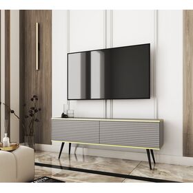 Έπιπλο Τηλεόρασης Oro_mdf Γκρι 135x53x32cm