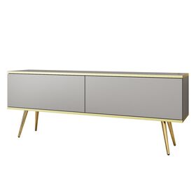 Έπιπλο Τηλεόρασης oro  Γκρι + Χρυσό  135x53x32cm