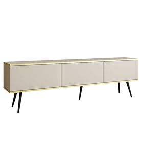 Έπιπλο Τηλεόρασης oro  Μπεζ + Μαύρο 175x53x32cm