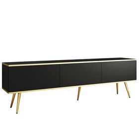 Έπιπλο Τηλεόρασης oro  Ανθρακί + Χρυσό 175x53x32cm