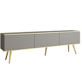 Έπιπλο Τηλεόρασης Oro_mdf Γκρι +Χρυσό 175x53x32cm