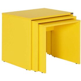 Σετ Τραπεζάκια Ζιγκον Κιτρινο 55x47x40cm