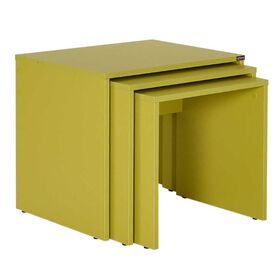 Σετ Τραπεζάκια Ζιγκον Κιτρινοπράσινο 55x47x40cm