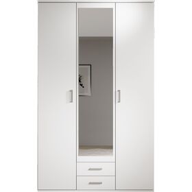 Ντουλάπα Karl με Καθρέπτη Λευκή 120x196x54cm