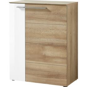 Παπουτσοθήκη Duett  Φυσικό Riviera+λευκό High Gloss 70x90x38cm