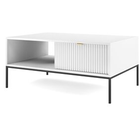Τραπεζάκι Nova Λευκό Μ104xπ68xυ46cm