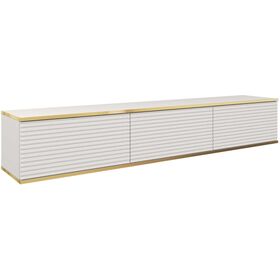 Κρεμαστό Έπιπλο Τηλεόρασης Oro_mdf Λευκό 175x30x32cm