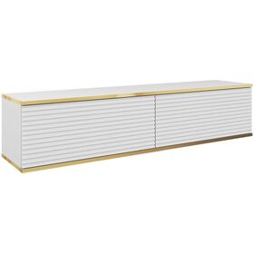 Κρεμαστό Έπιπλο Τηλεόρασης Oro_mdf Λευκό 135x30x32cm