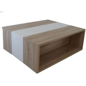 Τραπεζάκι Raylie-1 Φυσικό+λευκό 90x41x75cm