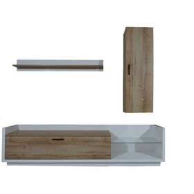 Σύνθεση Talina_ec Λευκό+kingstone oak 240x175x48cm