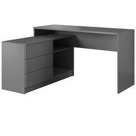 Γραφείο τεο Γραφίτης 138x76x50,4-110cm
