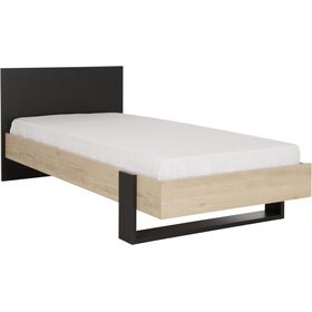 Duplex Κρεβάτι Μονό 100x204εκ. ( για Στρώμα 90x200εκ.)  Black/natural Chestnut
